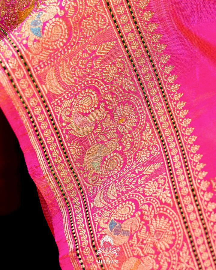 Banarasi Ektara Silk Saree with Kadwa Meenakari Weaving