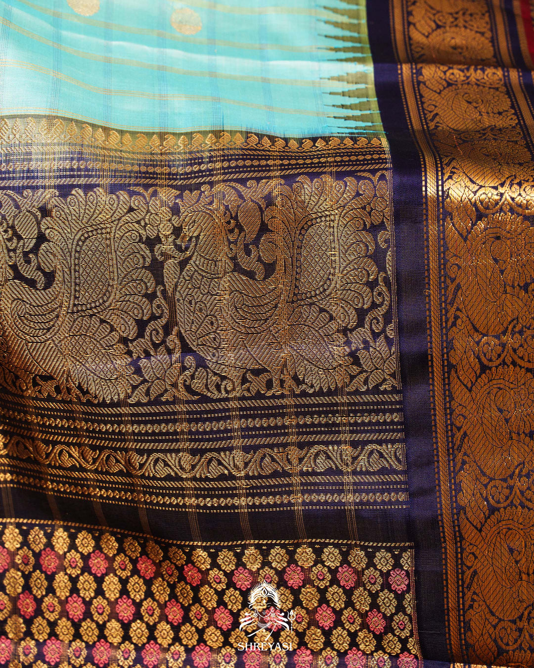 Handloom Pure Gadwal Silk Saree