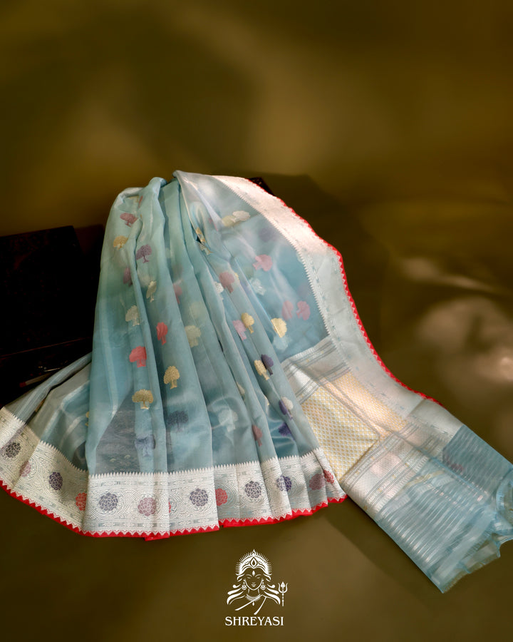 Banarasi Ektara Kora Silk Saree