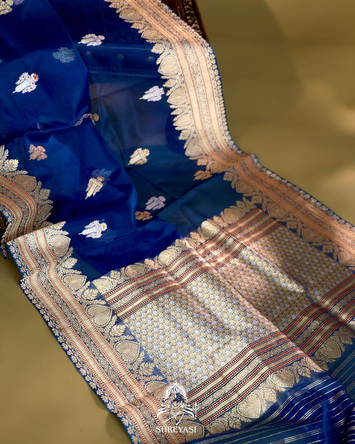 Banarasi Ektara Kora Silk Saree