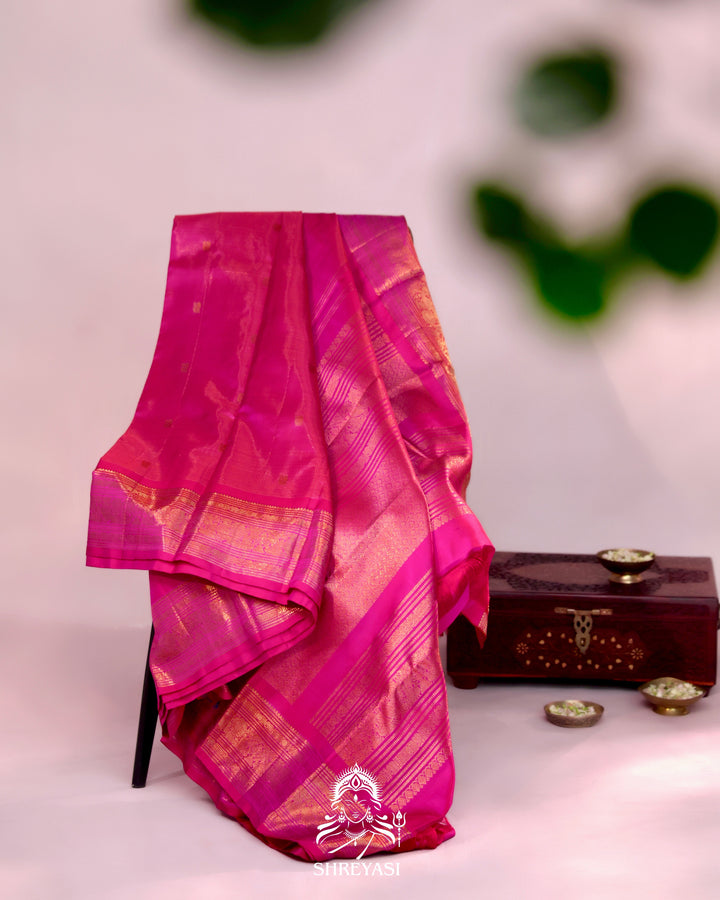 Handloom Kanjivaram Silk Saree with Real Zari