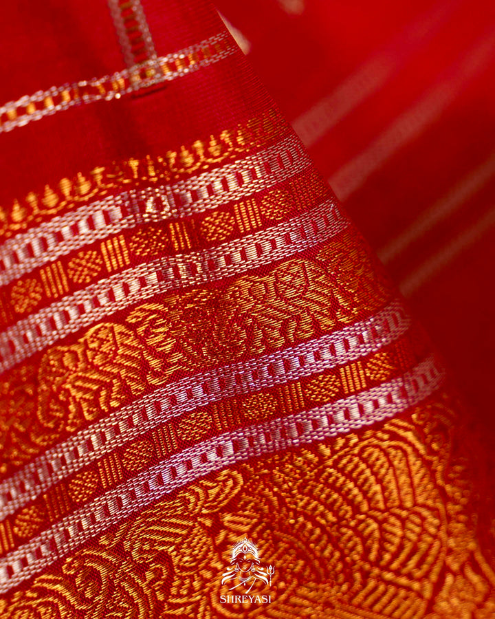 Handloom Pure Kanjivaram Silk Saree with Real Zari