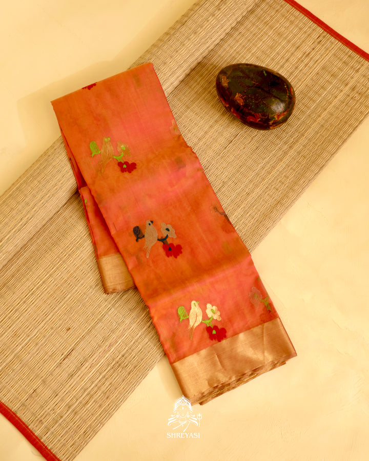 Chanderi Katan Silk Saree