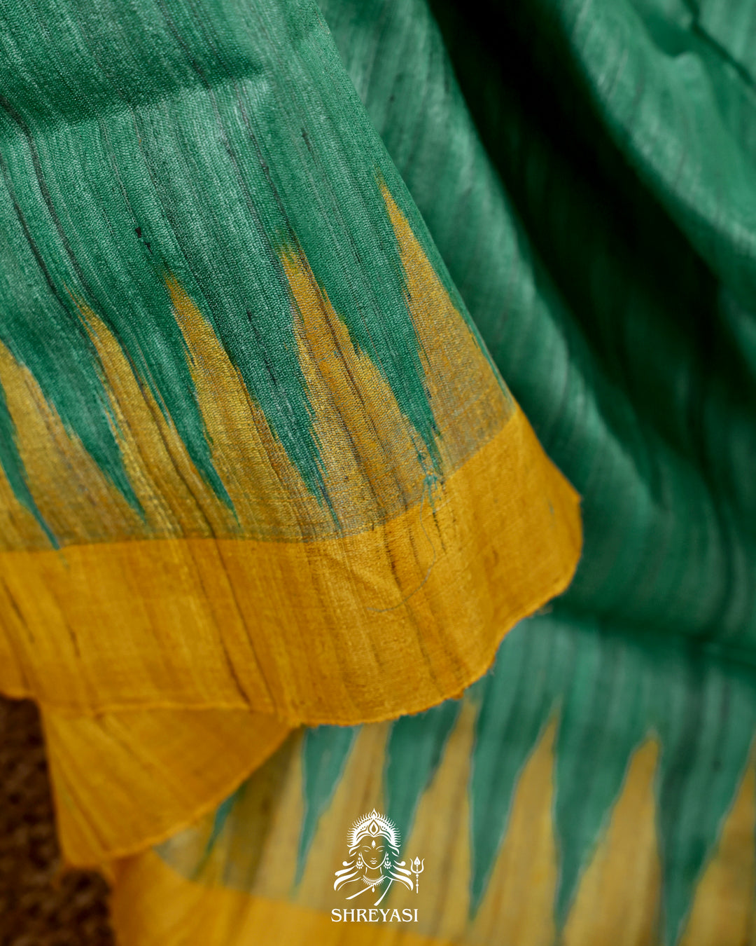 Handloom Pure Gopalpur Tussar Silk Saree with Ikat Pallu