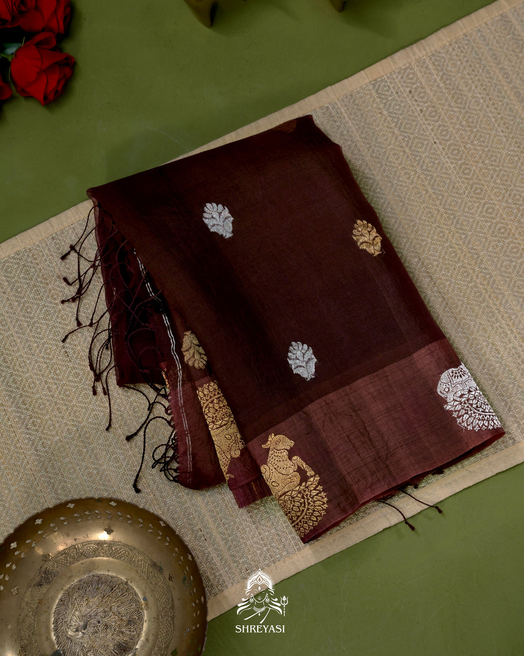 Handloom Banarasi Pure Kora Silk Saree