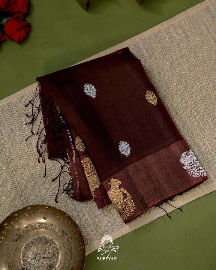 Handloom Banarasi Pure Kora Silk Saree