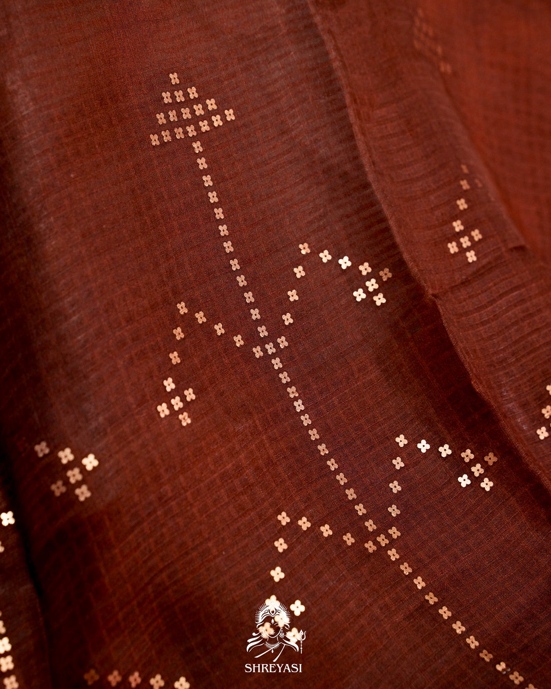 Handloom Pure Double Thread Muslin Jamdani Saree with Sona Rupa Zari & Sequence Weaving