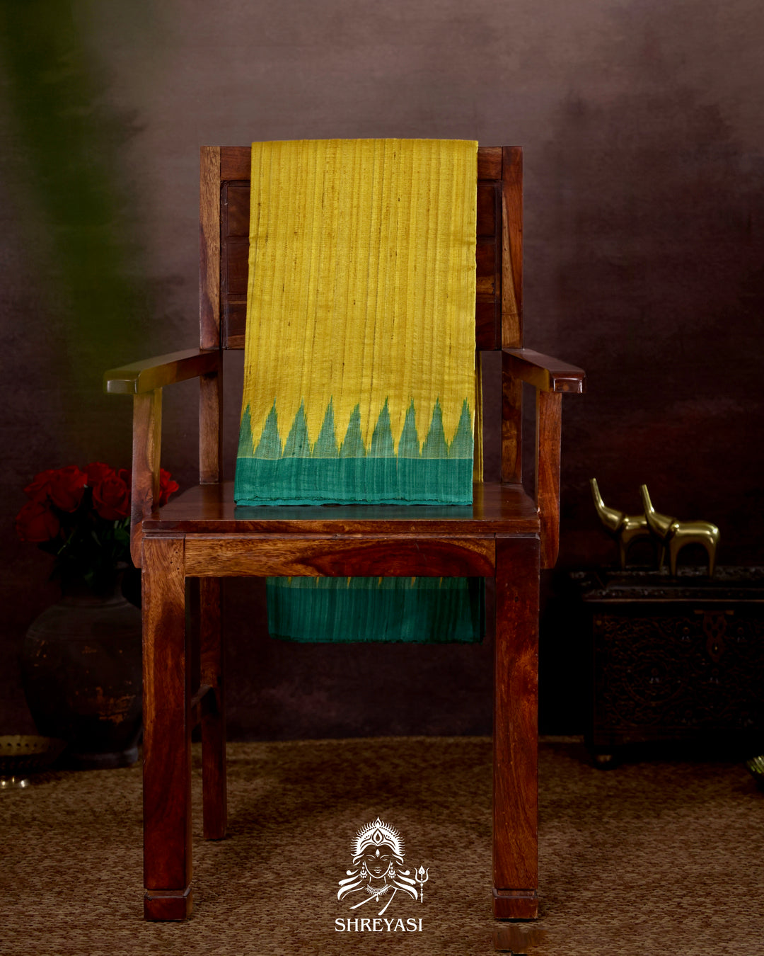 Handloom Pure Gopalpur Tussar Silk Saree with Ikat Pallu