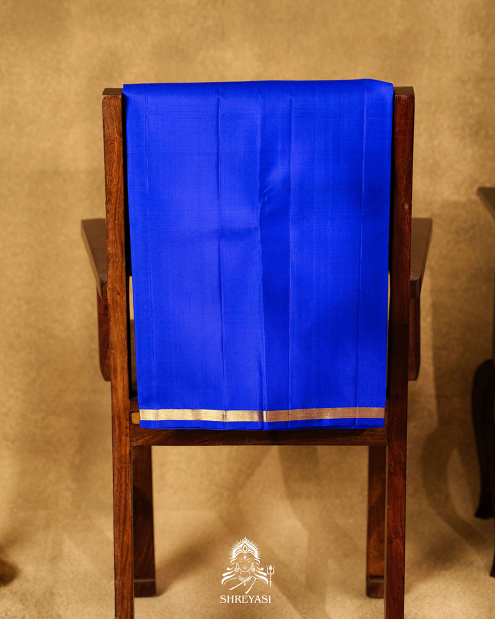 Royal Blue Handloom Pure Kanjivaram Silk Saree