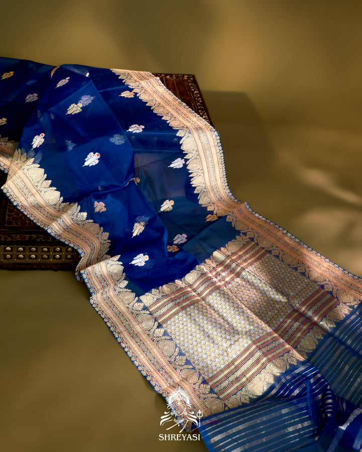 Banarasi Ektara Kora Silk Saree