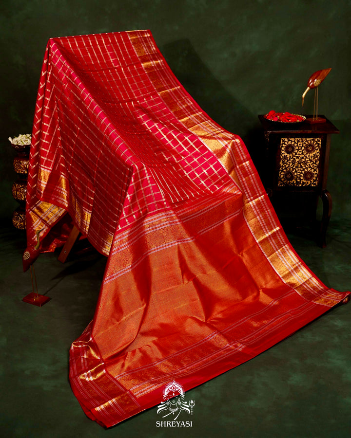 Handloom Pure Kanjivaram Silk Saree with Real Zari