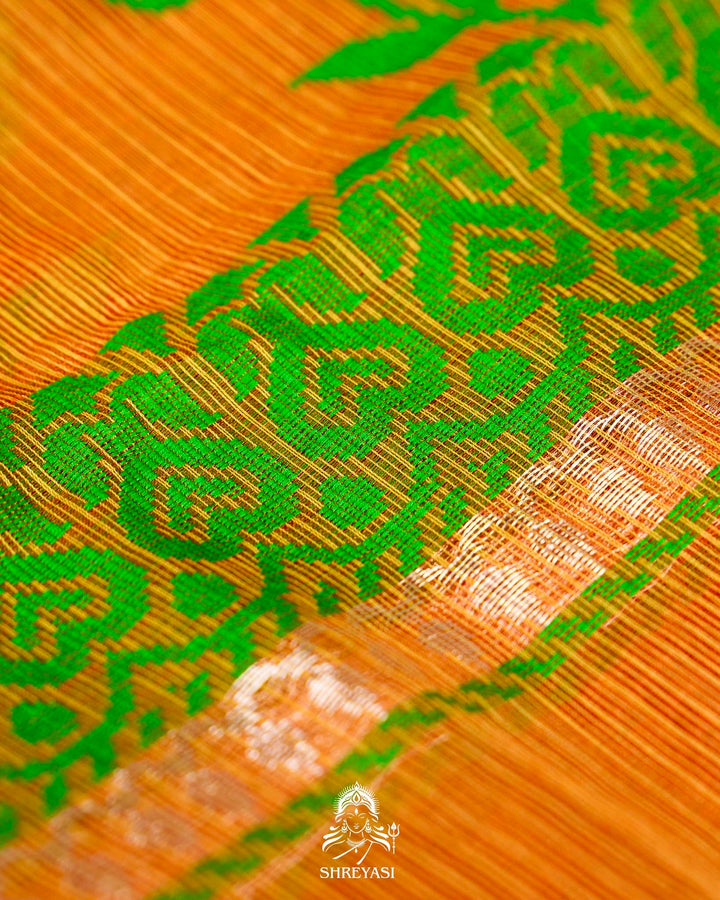 Handloom Pure Zari Kota Saree with Contrast Blouse