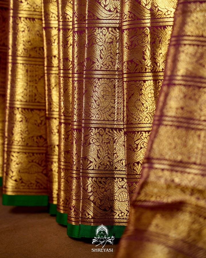 Handloom Pure Kanjivaram Silk Saree in Real Zari