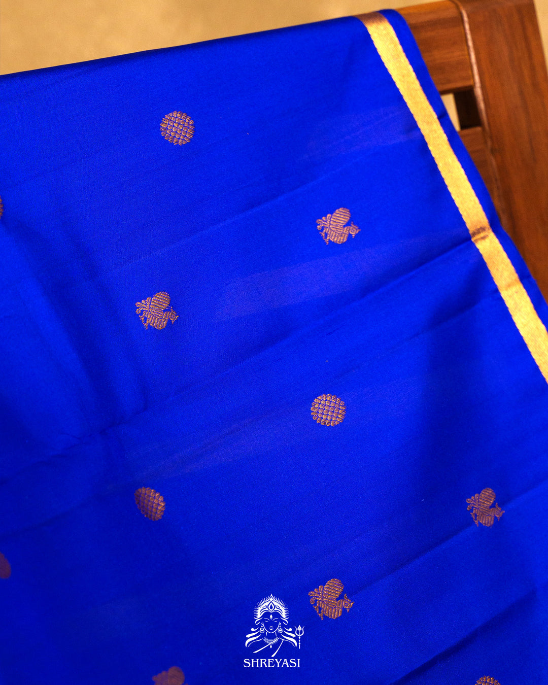 Royal Blue Handloom Pure Kanjivaram Silk Saree