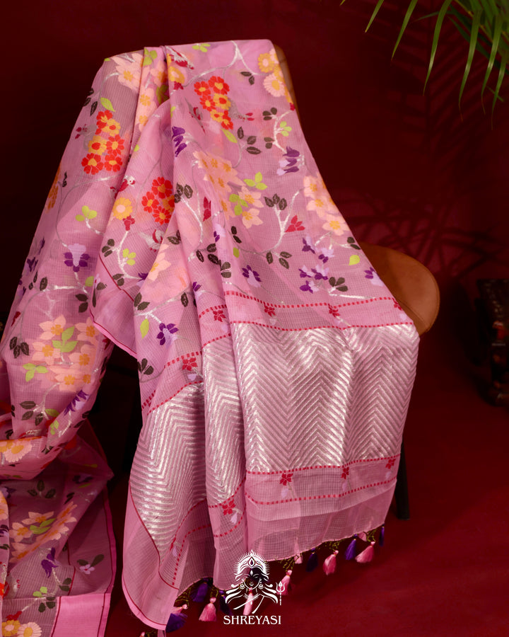 Kota Saree with Full Jaal Weaving