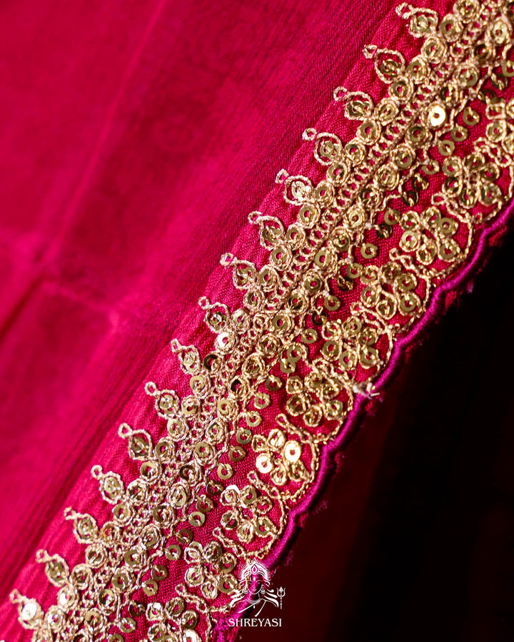 Floral Crepe Chiffon Saree with Embroidered Borders