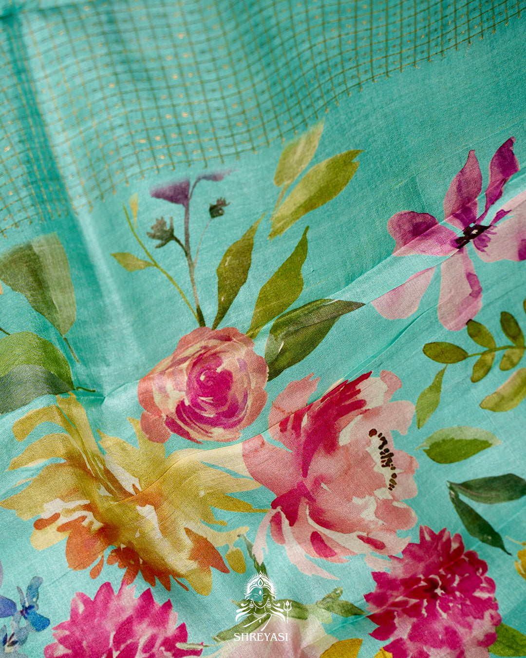 Handloom Pure Desi Tussar Silk Saree with Digital Floral Print
