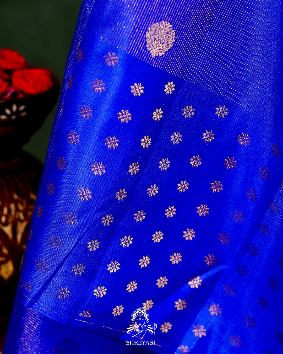 Handloom Pure Kanjivaram Silk Saree in Royal Blue
