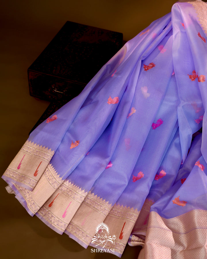Banarasi Ektara Kora Silk Saree