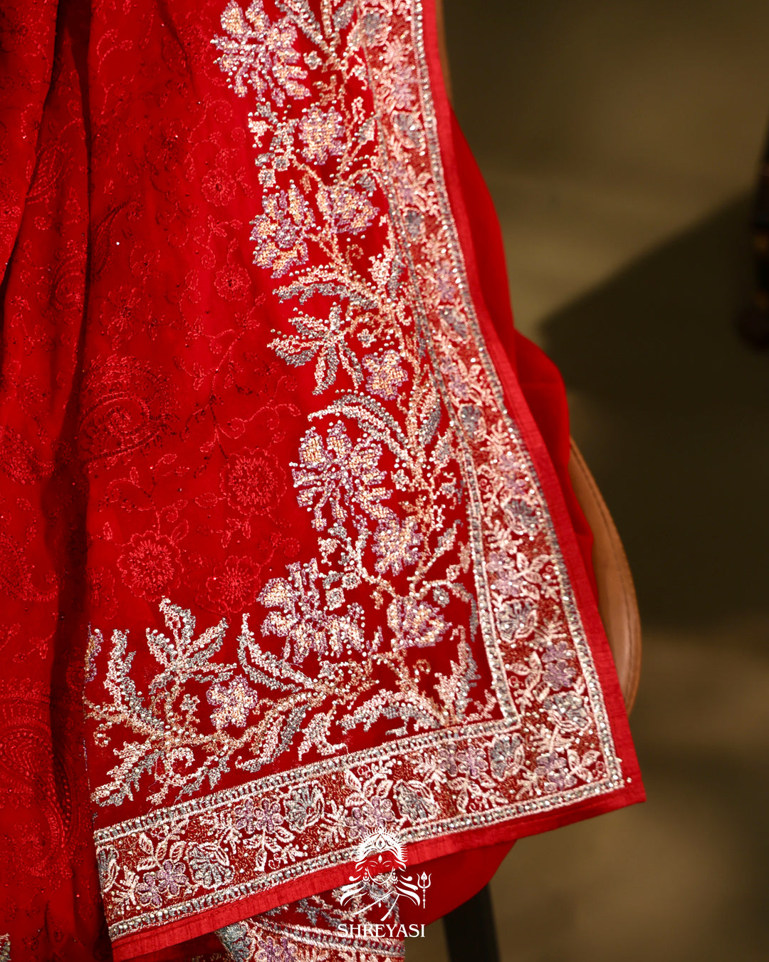 Georgette Saree with Thread Embroidery