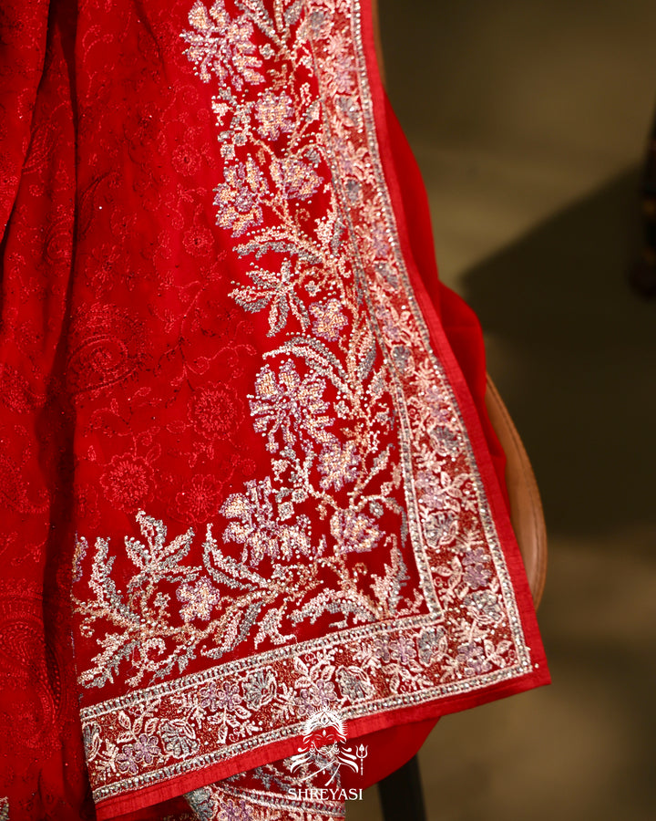 Georgette Saree with Thread Embroidery