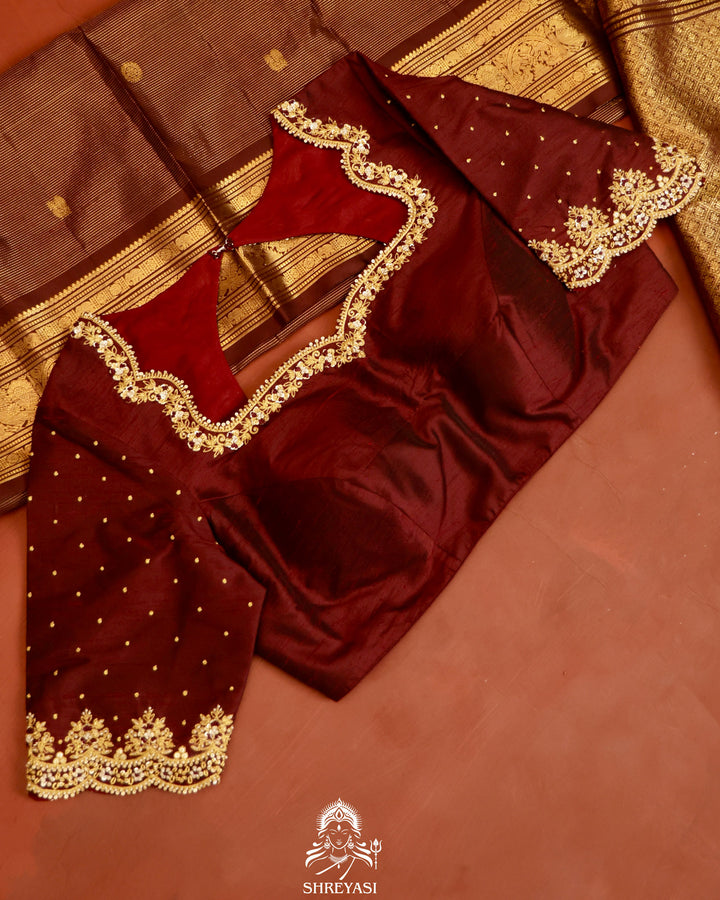 Handloom Kanjivaram Silk Saree with Real Zari