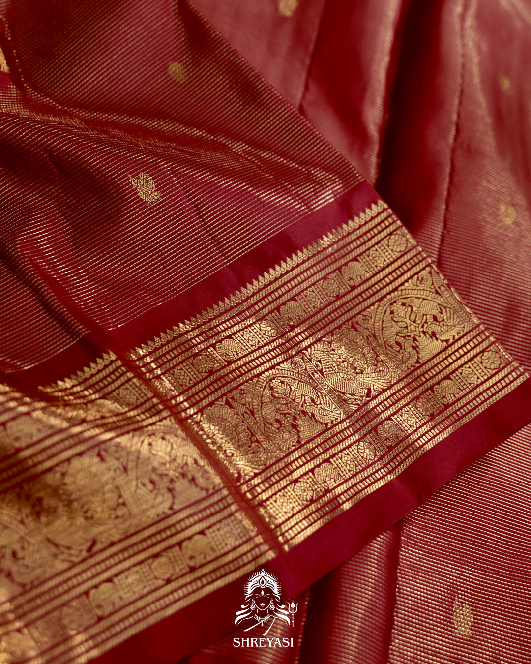 Handloom Kanjivaram Silk Saree with Real Zari