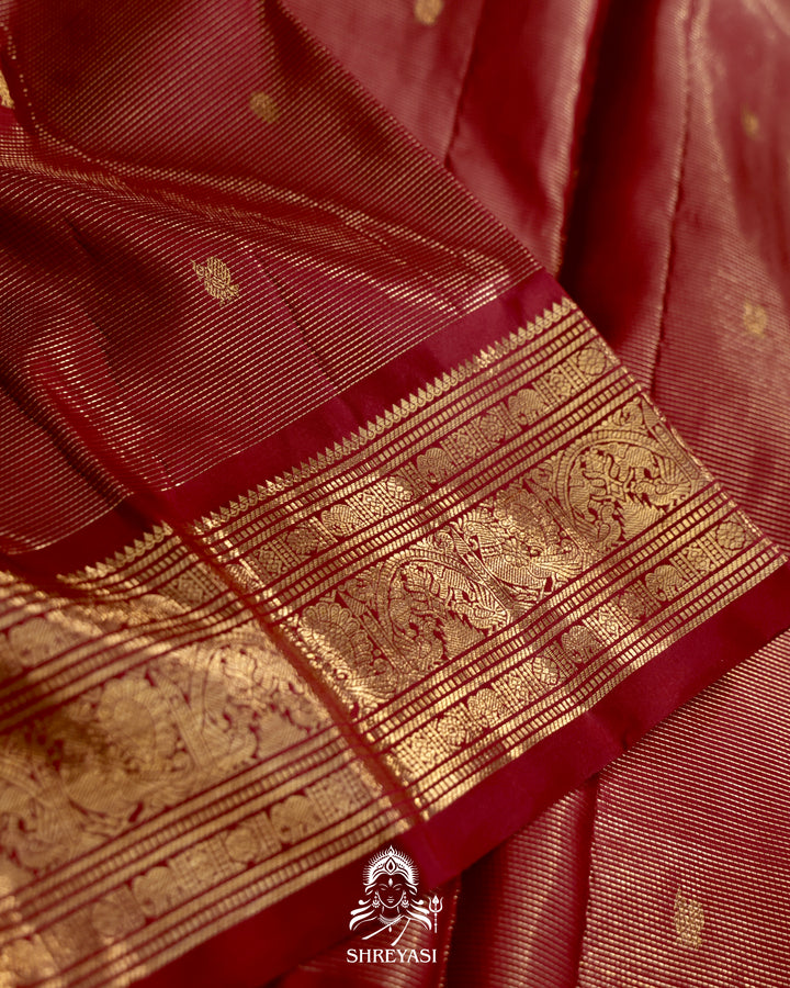 Handloom Kanjivaram Silk Saree with Real Zari