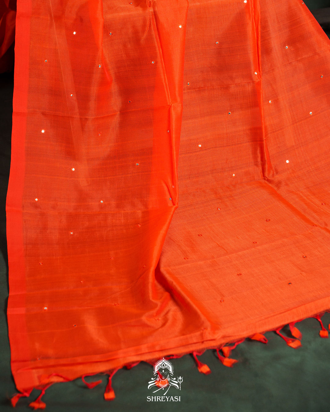 Handloom Pure Mangalagiri Silk Sarees with Mirror Work & Embroidery | Pen Kalamkari Blouse