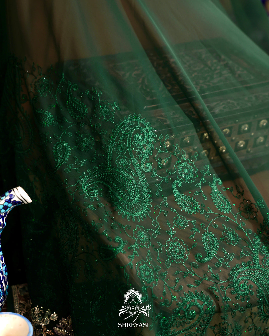 Georgette Saree with Thread Embroidery