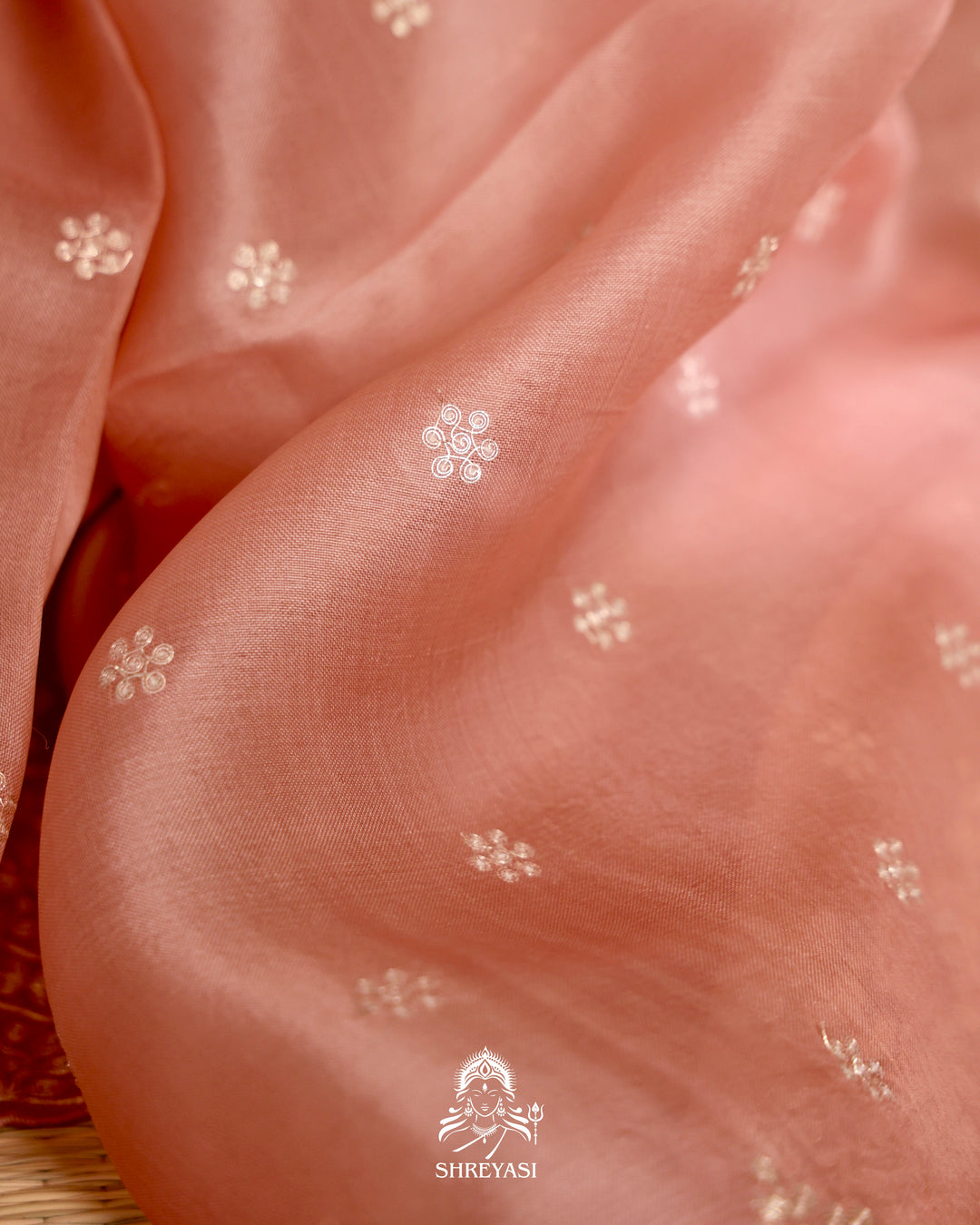 Organza Silk Saree with Pita Embroidery