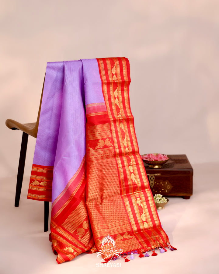 Handloom Kanjivaram Silk Saree with Real Zari