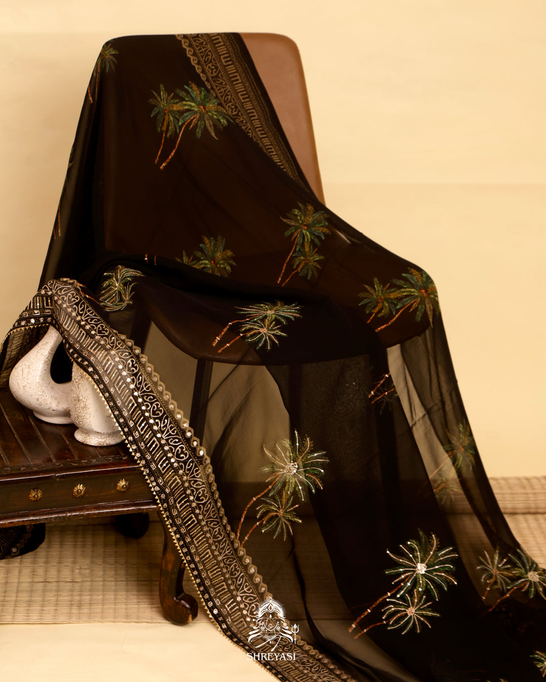 Embroidered Georgette Saree