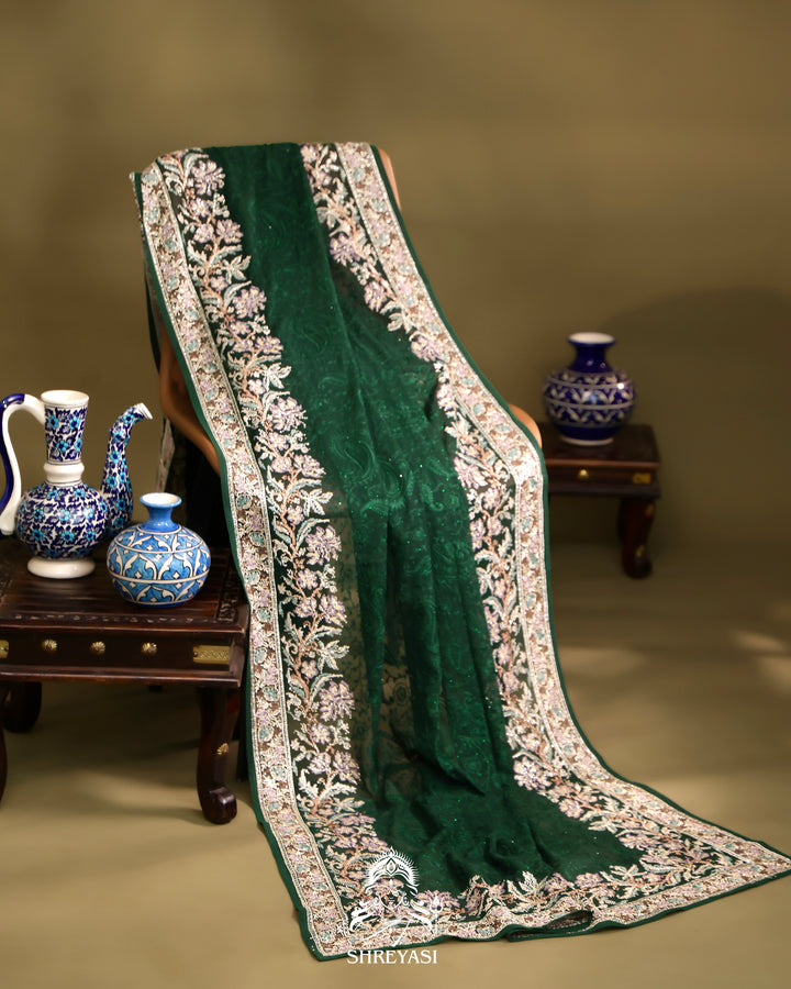 Georgette Saree with Thread Embroidery
