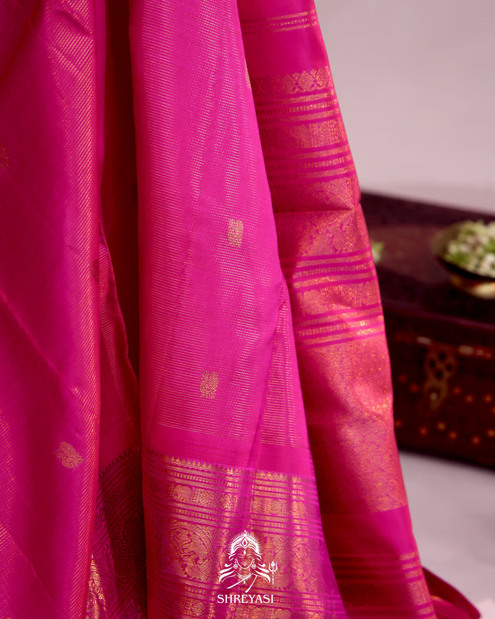 Handloom Kanjivaram Silk Saree with Real Zari