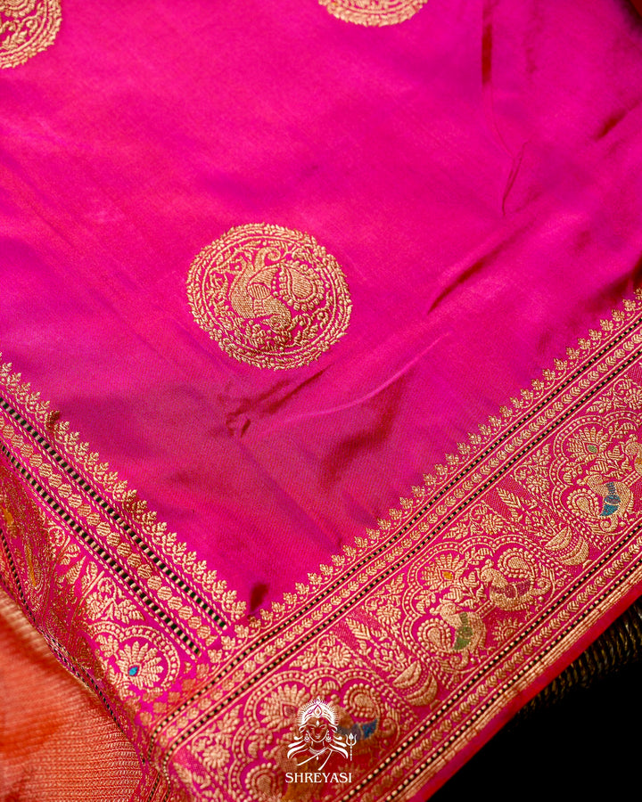 Banarasi Ektara Silk Saree with Kadwa Meenakari Weaving