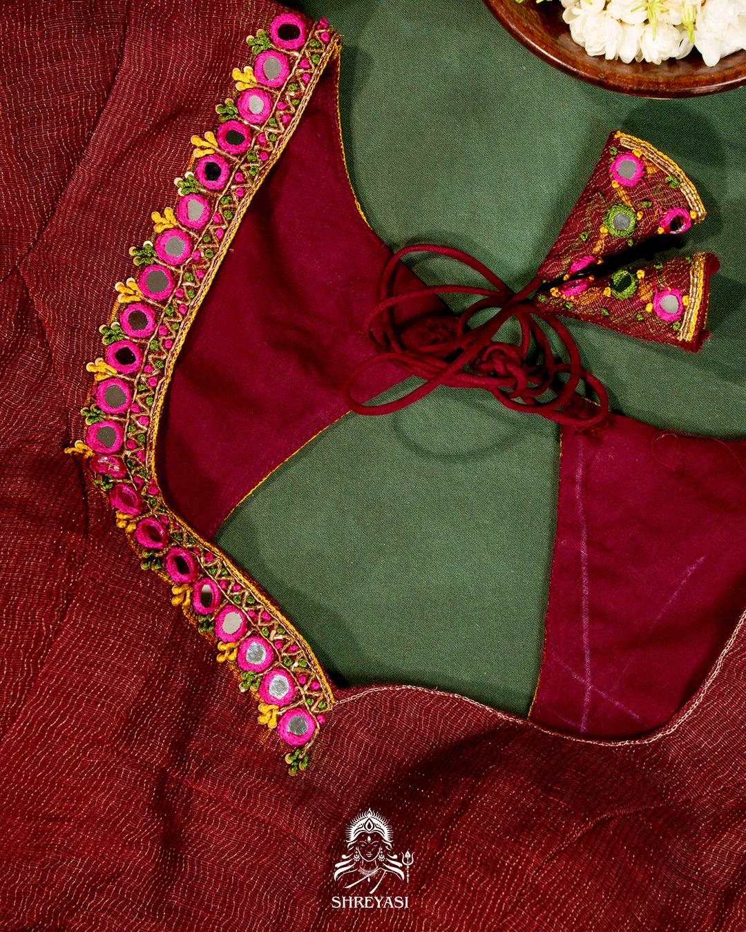 Handloom Silk Linen Jamdani Saree with Tissue Paithani Pallu