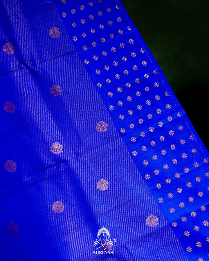 Handloom Pure Kanjivaram Silk Saree in Royal Blue