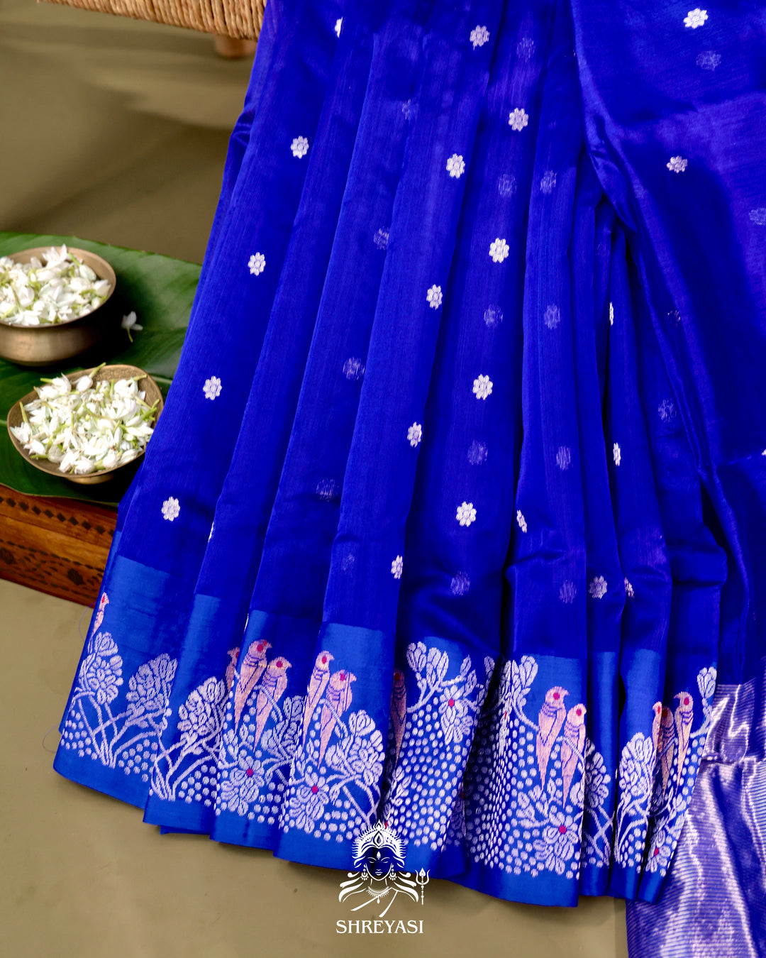 Chanderi Silk Saree with Meenakari Weaving