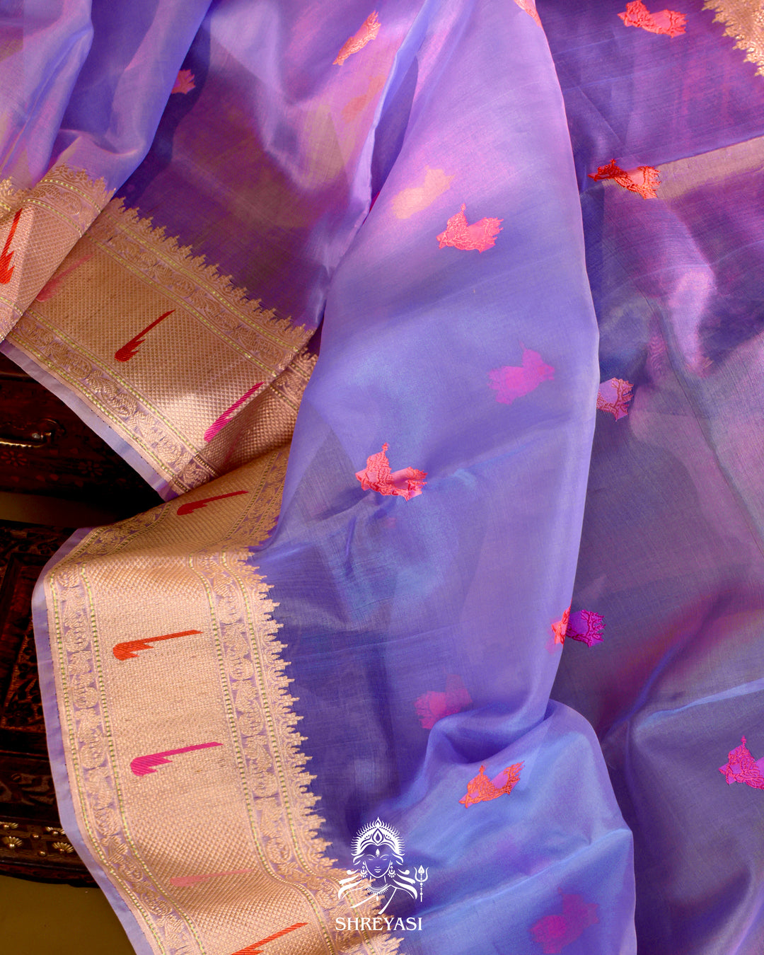 Banarasi Ektara Kora Silk Saree