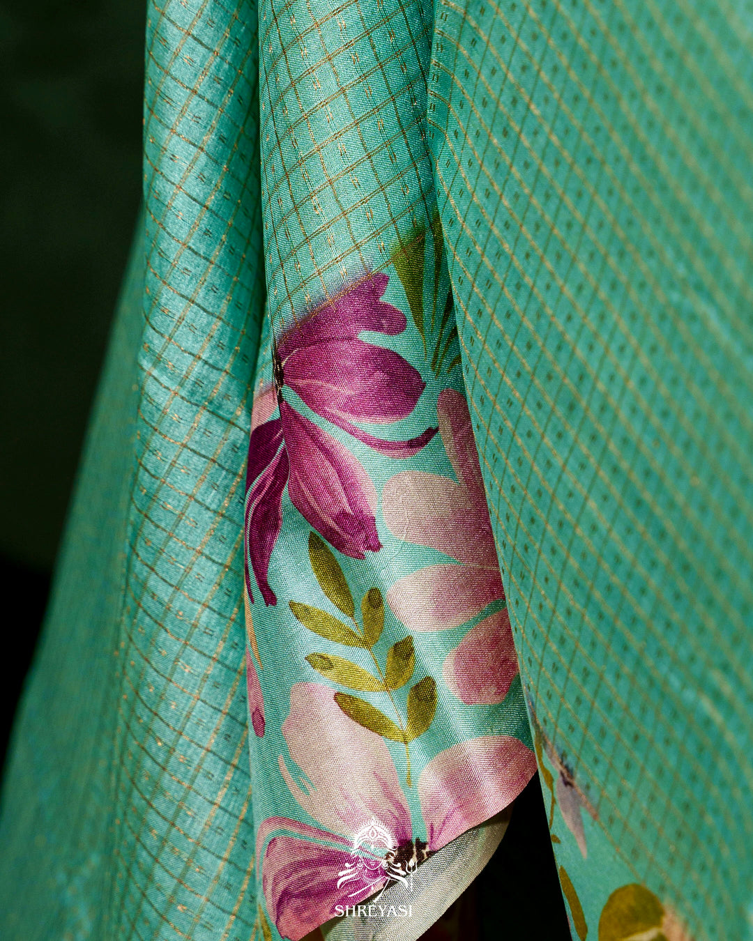 Handloom Pure Desi Tussar Silk Saree with Digital Floral Print