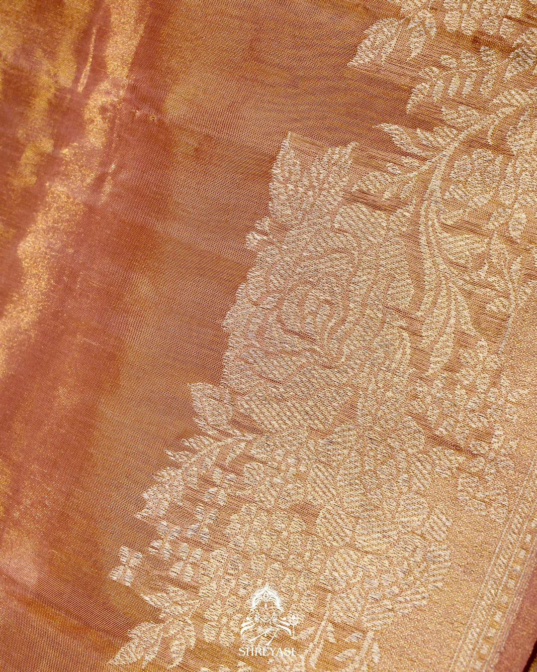Banarasi Ektara Kora Tissue Silk Saree with Embroidered Blouse