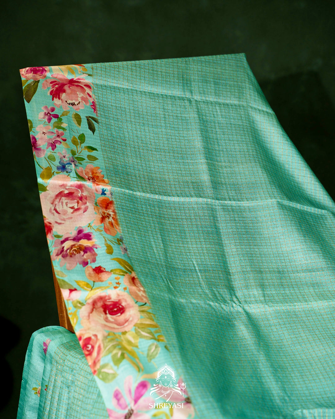 Handloom Pure Desi Tussar Silk Saree with Digital Floral Print