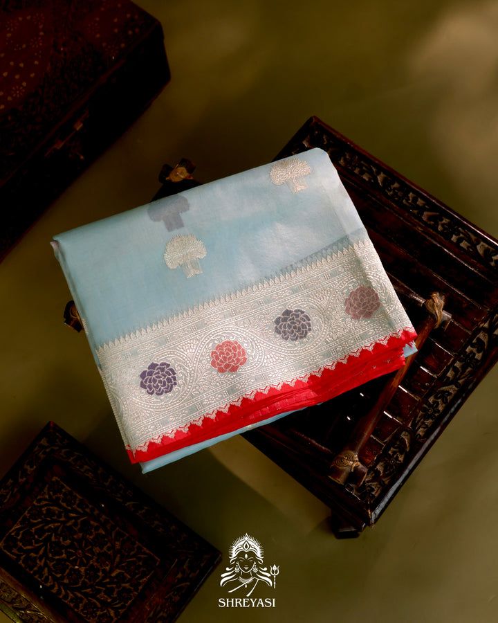 Banarasi Ektara Kora Silk Saree