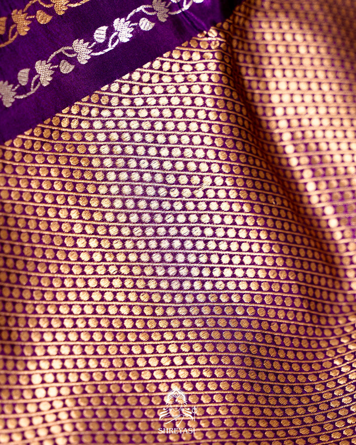 Pure Banarasi Soft Silk Saree with Mashru Border
