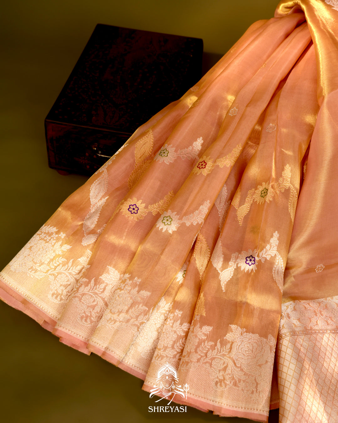 Banarasi Ektara Kora Silk Saree