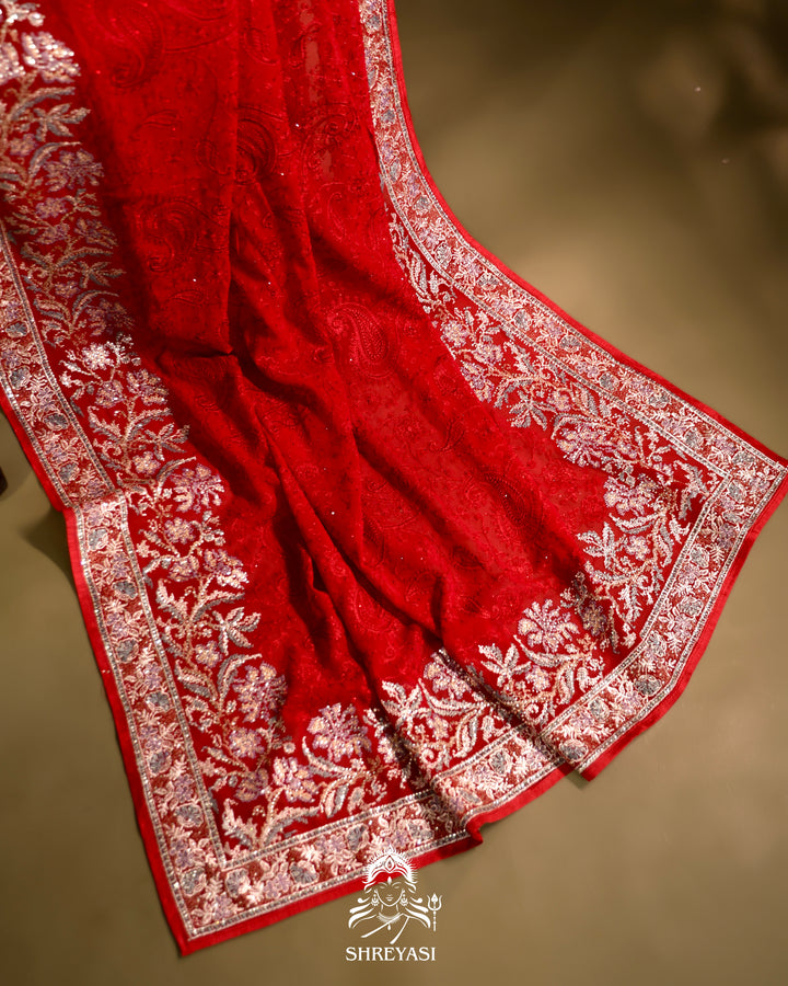 Georgette Saree with Thread Embroidery
