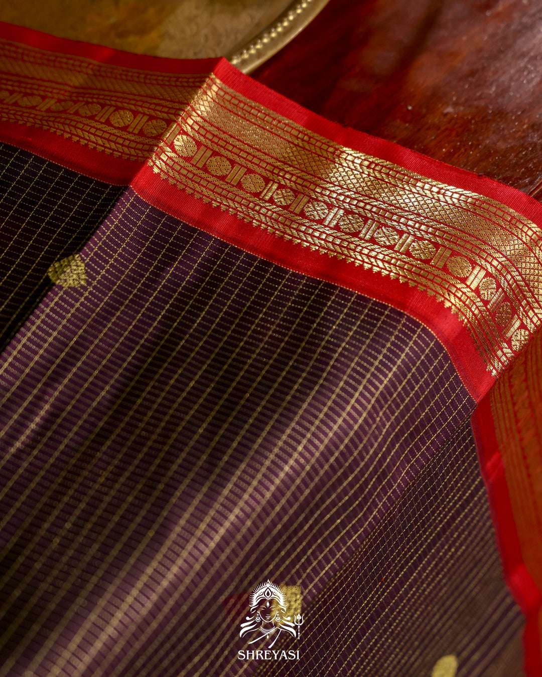 Kanjivaram Silk Saree with Real Zari and Vairoosi Weaving