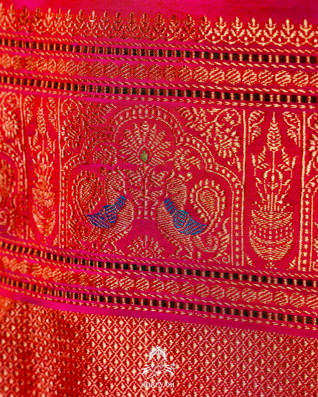 Banarasi Ektara Silk Saree with Kadwa Meenakari Weaving