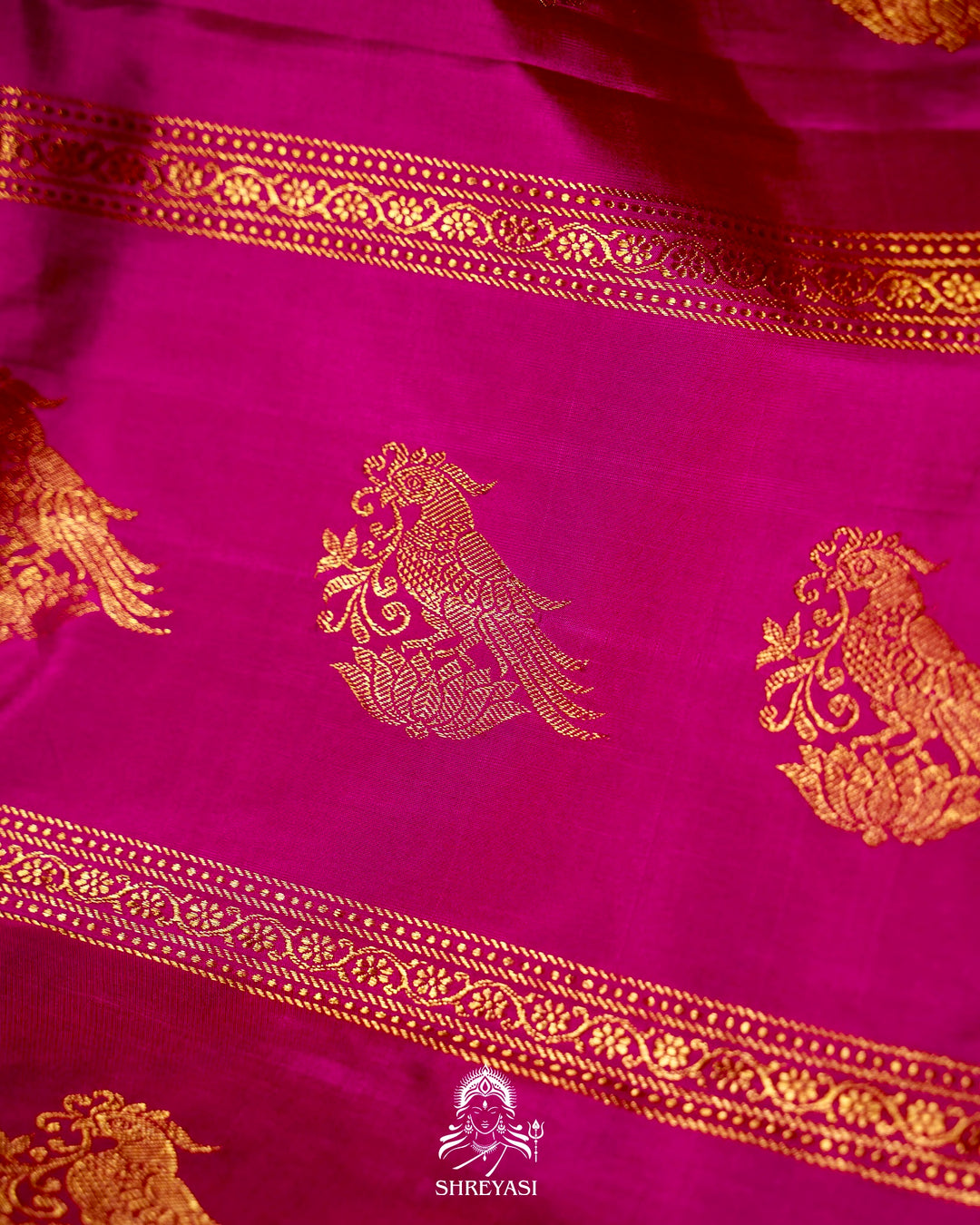 Traditional Tanjore Painting on Handloom Pure Kanjivaram Silk Sarees with Real Zari